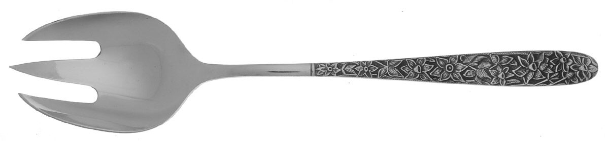 Narcissus (Stainless) Solid Salad Serving Fork by Nasco-1