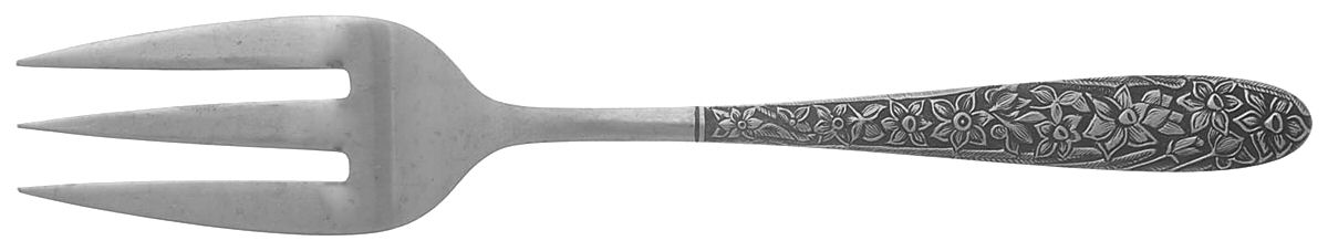 Narcissus (Stainless) Small Solid Cold Meat Serving Fork by Nasco-1