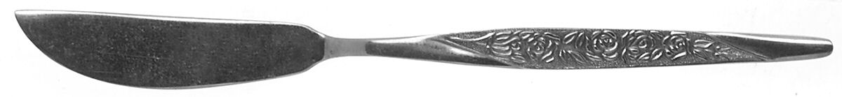 Rosevine-Caress (Stainless) Flat Handle Master Butter Knife by Nasco-1