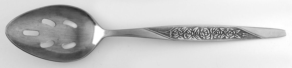 Caress (Stainless) Pierced Tablespoon (Serving Spoon) by National Stainless-1