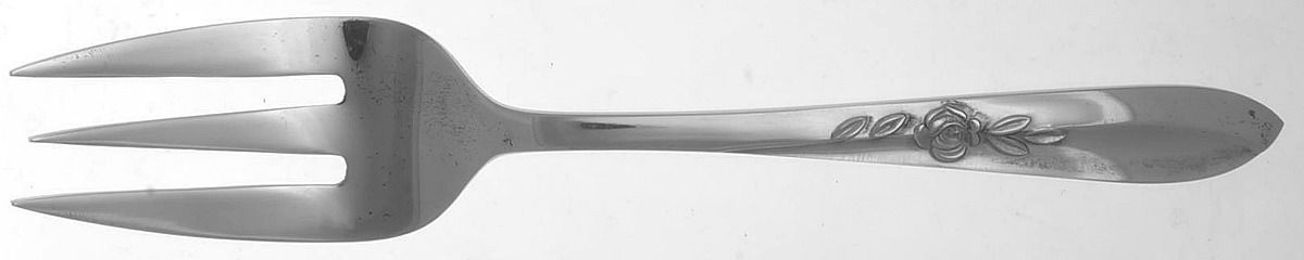 Carlyle (Stainless) Medium Solid Cold Meat Serving Fork by National Stainless-1