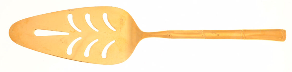 Escapade (Gold Electroplate) Solid Pierced Pie Server by National Stainless-1
