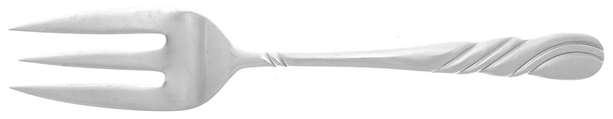 French Twist (Stainless) Medium Solid Cold Meat Serving Fork by National Stainless-1