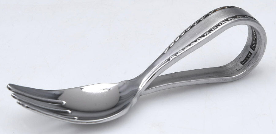 Granada (Stainless) Baby Fork with Curved Handle HC by National Stainless-1