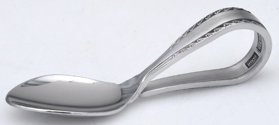 Granada (Stainless) Baby Spoon with Curved Handle HC by National Stainless-1
