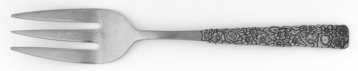 Lady Charming (Stainless) Medium Solid Cold Meat Serving Fork by National Stainless-1