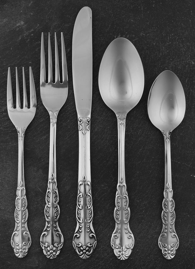 Nancy (Stainless) 5 Piece Place Setting by National Stainless-1