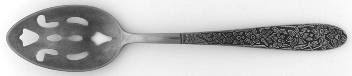 Narcissus (Stainless) Pierced Tablespoon (Serving Spoon) by National Stainless-1