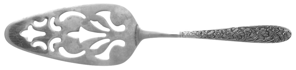 Narcissus (Stainless) Pierced All Stainless Pie Server by National Stainless-1