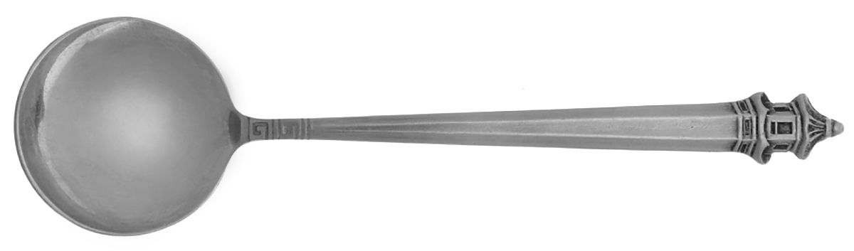 Pagoda (Stainless) Round Bowl Soup Spoon (Cream Soup) by National Stainless-1