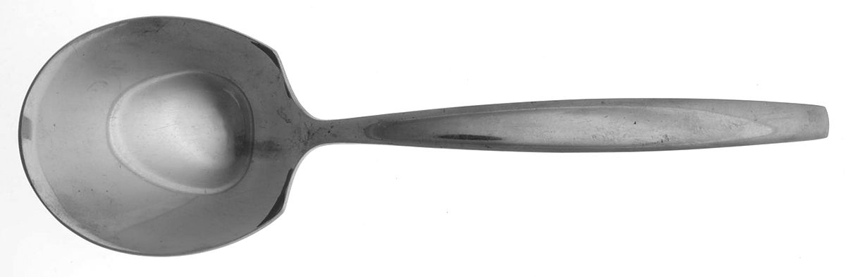 Portrait (Stainless) Solid Smooth Casserole Spoon by National Stainless-1
