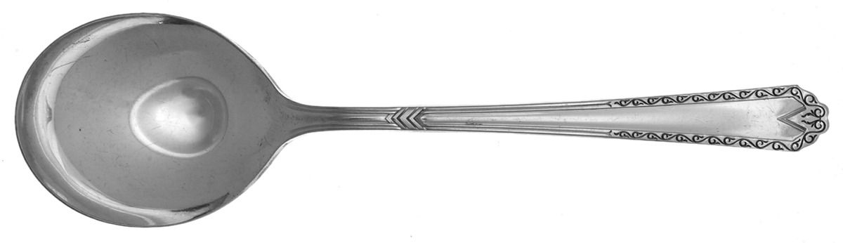 Twelve (Silverplate) Round Bowl Soup Spoon (Gumbo) by National Silver Co-1