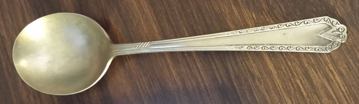 Twelve (Silverplate) Solid Smooth Casserole Spoon by National Silver Co-1