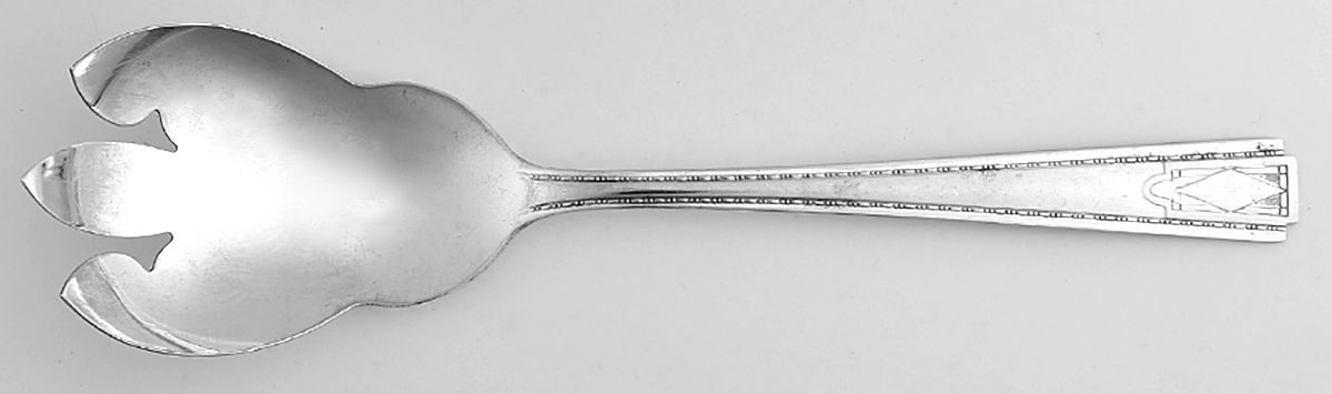 Seventeen (Silverplate) Solid Salad Serving Fork by National Silver Co-1