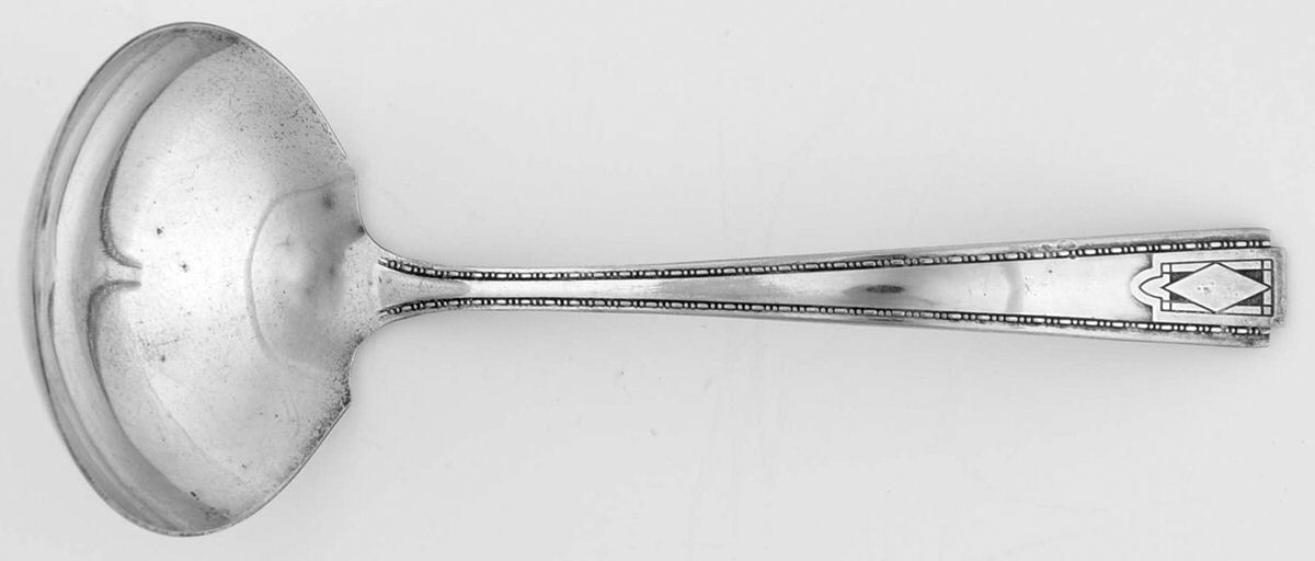 Seventeen (Silverplate) Solid Gravy Ladle by National Silver Co-1