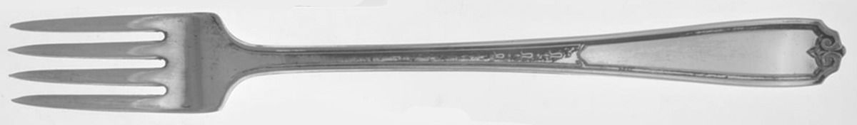 Nineteen (Silverplate) Grille Fork (Viande) by National Silver Co-1