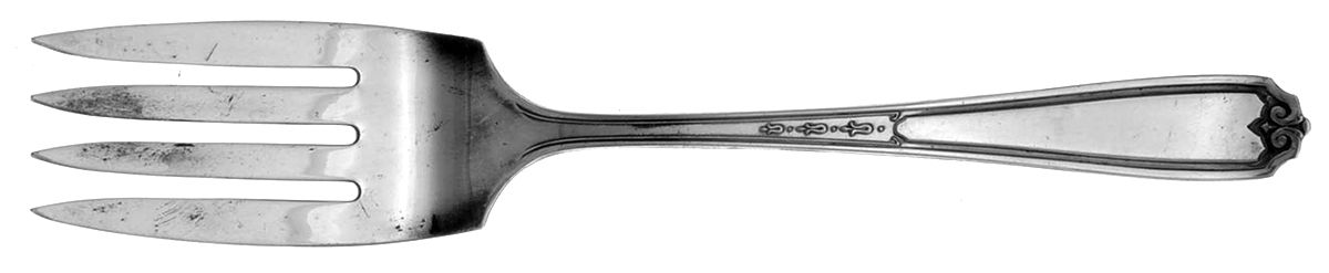 Nineteen (Silverplate) Small Solid Cold Meat Serving Fork by National Silver Co-1
