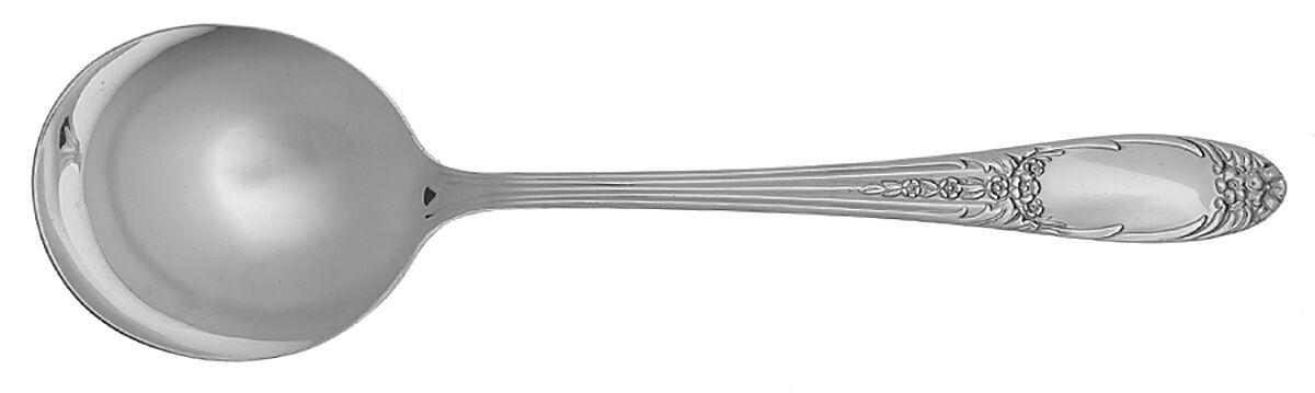 Four (Silverplate) Round Bowl Soup Spoon (Gumbo) by National Silver Co-1