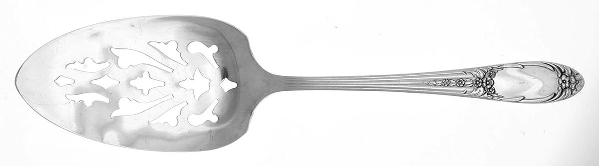 Four (Silverplate) Server-Pie/Solid-Pierced by National Silver Co-1