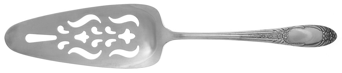 Four (Silverplate) Solid Pierced Pie Server by National Silver Co-1