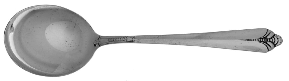Six (Silverplate) Round Bowl Soup Spoon (Gumbo) by National Silver Co-1