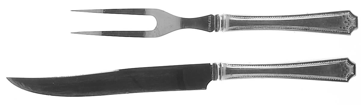 Adam (Sterling) Small Stainless Blade 2-Piece Steak Carving Set by National Silver Co-1