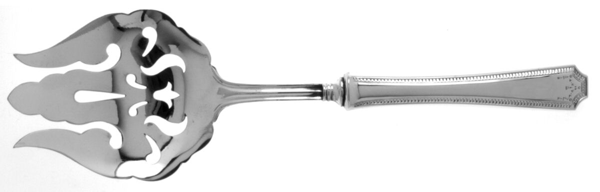 Adam (Sterling) Salad Serving Fork with Plated Prongs by National Silver Co-1