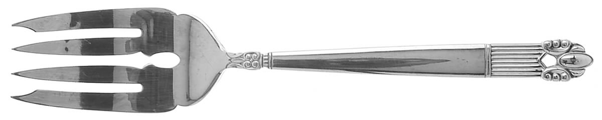 Astrid (Silverplate, 1945) Medium Solid Cold Meat Serving Fork by National Silver Co-1