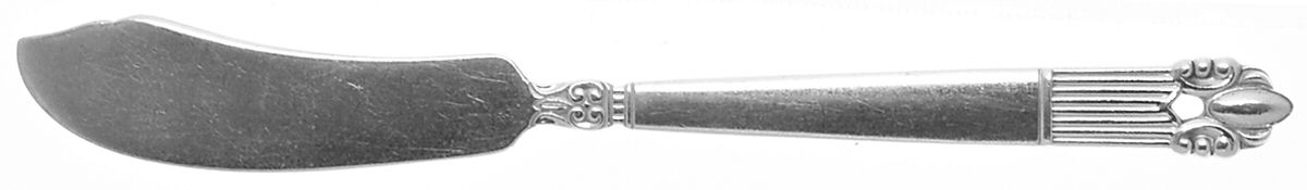 Astrid (Silverplate, 1945) Flat Handle Butter Spreader by National Silver Co-1
