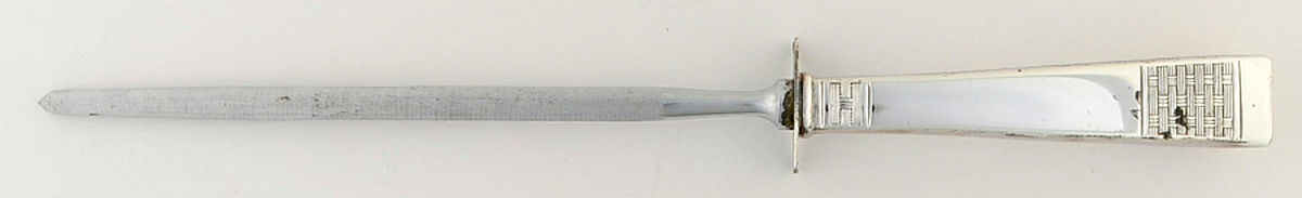 Calvalcade (Silverplate, 1946) Large Roast Steel Rod Knife Sharpener by National Silver Co-1