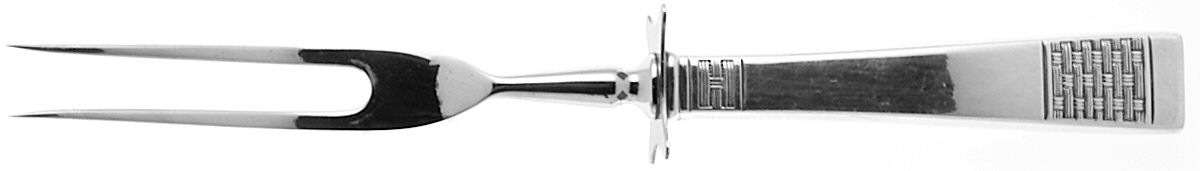 Calvalcade (Silverplate, 1946) Large Stainless-Prong Roast Carving Fork by National Silver Co-1