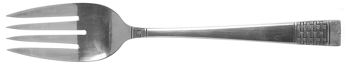 Calvalcade (Silverplate, 1946) Medium Solid Cold Meat Serving Fork by National Silver Co-1
