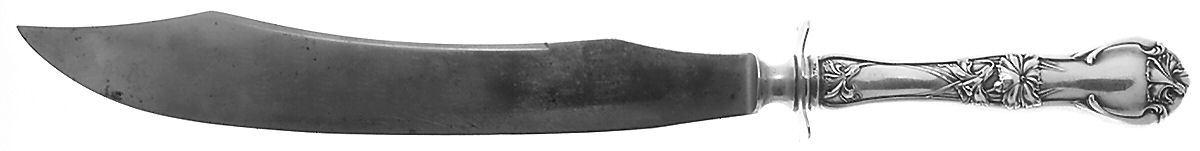 Carnation (Silverplate, 1910) Large Stainless Blade Roast Carving Knife by National Silver Co-1