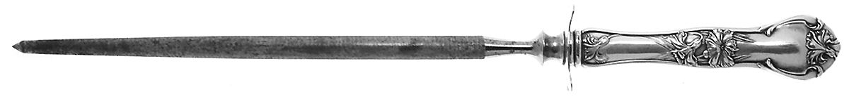 Carnation (Silverplate, 1910) Large Roast Steel Rod Knife Sharpener by National Silver Co-1