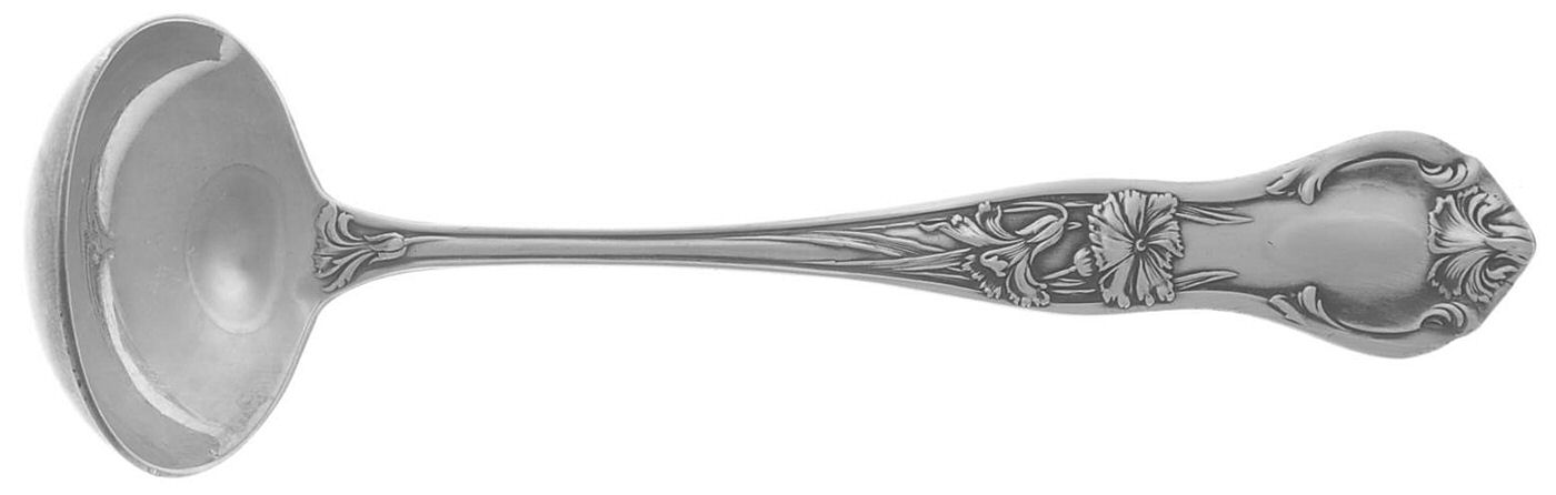 Carnation (Silverplate, 1910) Solid Piece Cream Ladle by National Silver Co-1