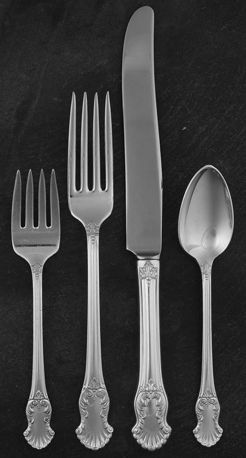 Concerto (Silverplate, 1944) 4 Piece Place Setting by National Silver Co-1