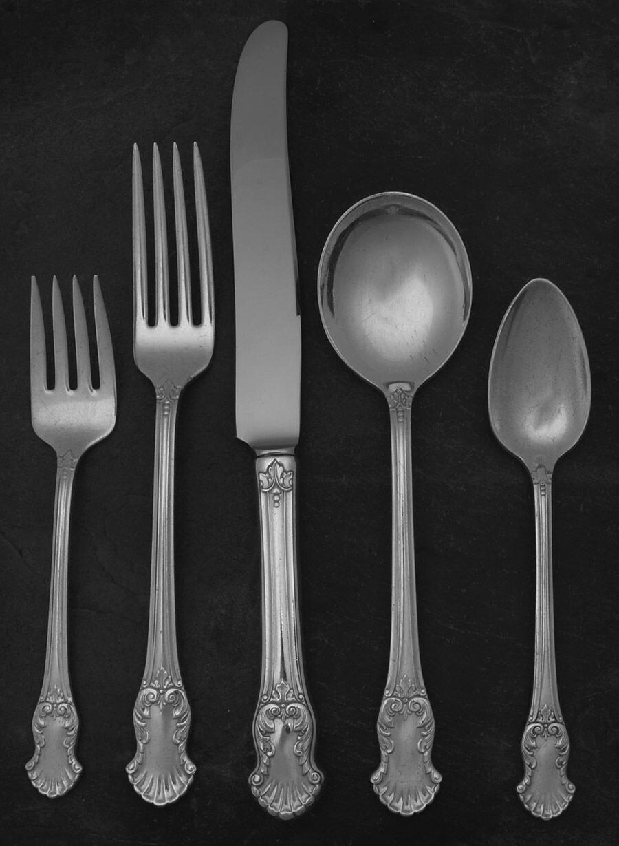 Concerto (Silverplate, 1944) 5 Piece Place Setting by National Silver Co-1