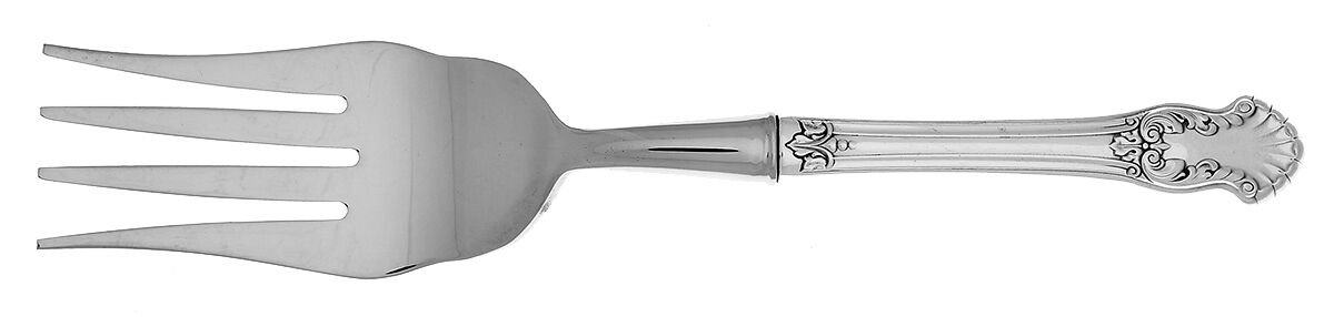 Concerto (Silverplate, 1944) Cold Meat Fork Large, Stainless Tines HC by National Silver Co-1
