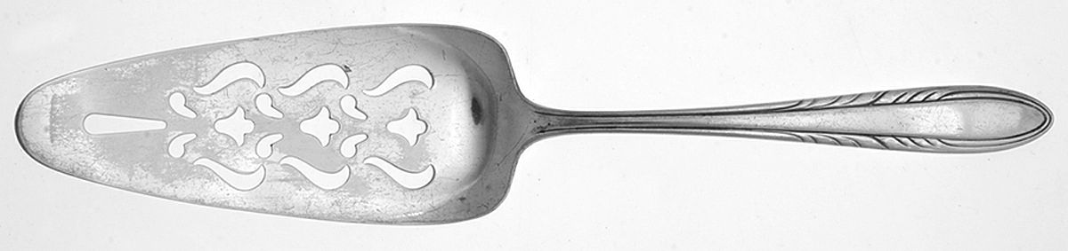 Flame (Silverplate, 1938) Solid Pierced Pie Server by National Silver Co-1