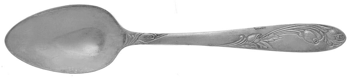 Garden of Roses (Silverplate, 1952) Place/Oval Soup Spoon by National Silver Co-1