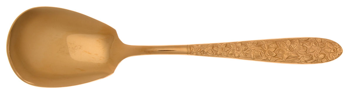 Golden Narcissus (Gold Electroplate) Sugar Spoon by National Silver Co-1