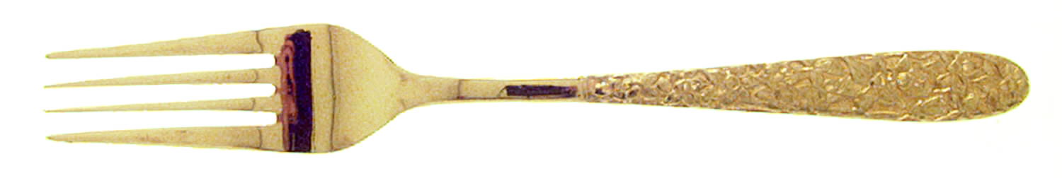 Golden Narcissus (Gold Electroplate) Fork by National Silver Co-1