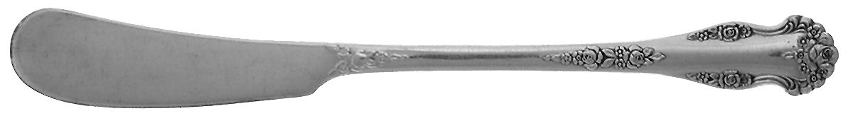 Holiday (Silverplate, 1951) Flat Handle Butter Spreader by National Silver Co-1