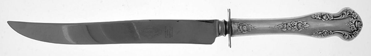 Holiday (Silverplate, 1951) Large Stainless Blade Roast Carving Knife by National Silver Co-1