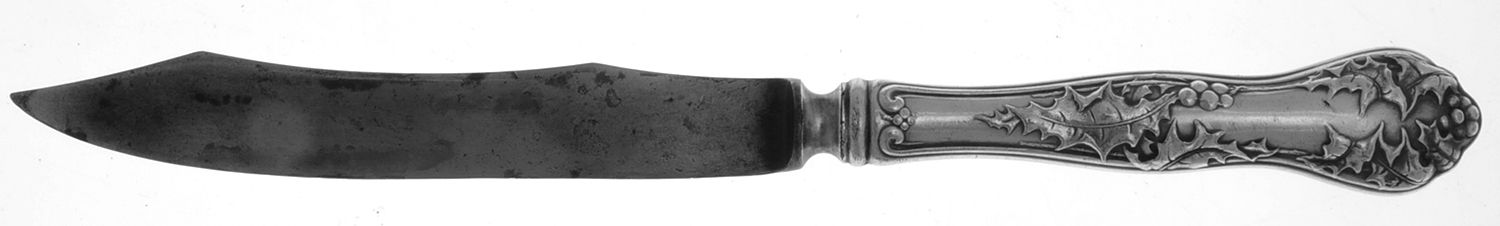Holly (Silverplate, 1904-1907) Knife-Carving/Sm-Stn Bld/Steak by National Silver Co-1