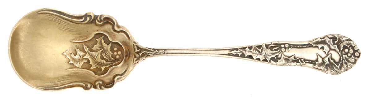 Holly (Silverplate, 1904-1907) Sugar Shell Spoon-Decorated Bowl by National Silver Co-1