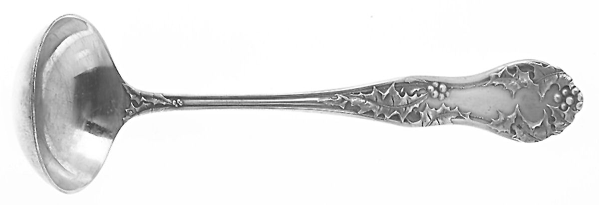 Holly (Silverplate, 1904-1907) Solid Piece Cream Ladle by National Silver Co-1