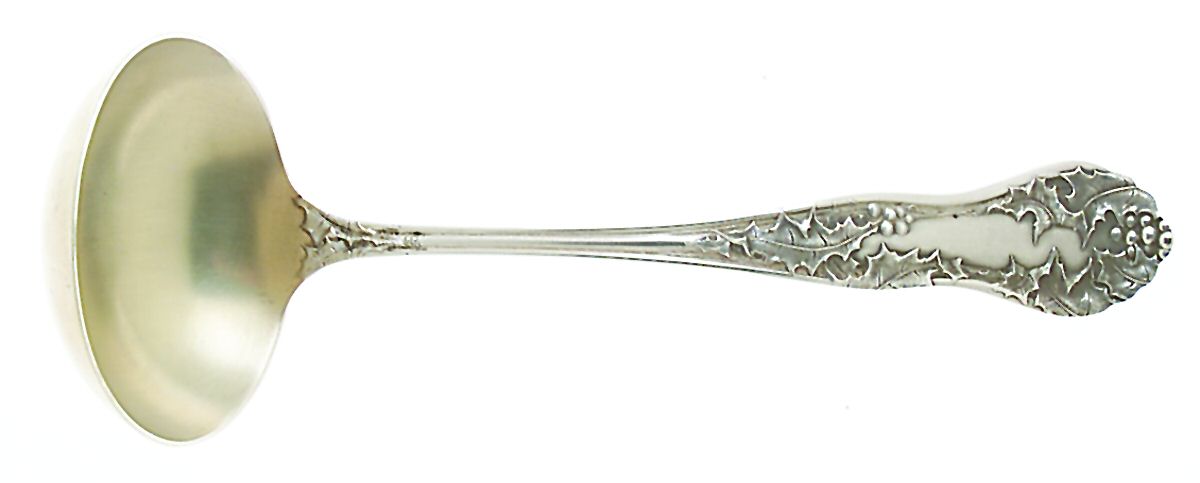 Holly (Silverplate, 1904-1907) Solid Gravy Ladle by National Silver Co-1