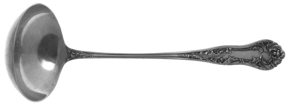Holly (Silverplate, 1904-1907) Solid Soup Ladle by National Silver Co-1