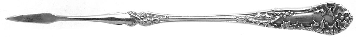 Holly (Silverplate, 1904-1907) Solid Nut Pick by National Silver Co-1